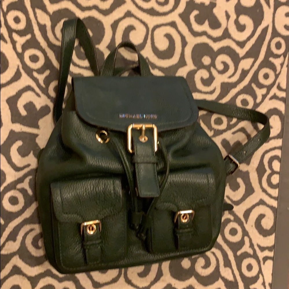 Green Michael Kors Backpack Purse